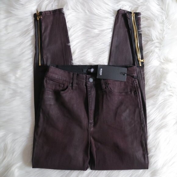 Hudson High Rise Red Skinny Jeans Size 27 - Picture 7 of 9